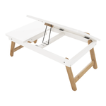Laptop, Telefoane si Tablete - Laptopuri si accesorii - Accesorii Laptop - Standuri/Coolere notebook - Masa pliabila pentru laptop, bambus alb / natural, MELTEN - Infinity.ro