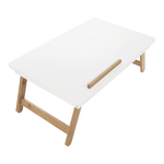 Laptop, Telefoane si Tablete - Laptopuri si accesorii - Accesorii Laptop - Standuri/Coolere notebook - Masa pliabila pentru laptop, bambus alb / natural, MELTEN - Infinity.ro