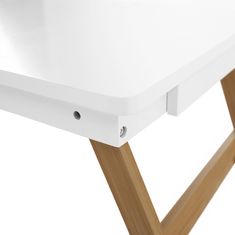 Laptop, Telefoane si Tablete - Laptopuri si accesorii - Accesorii Laptop - Standuri/Coolere notebook - Masa pliabila pentru laptop, bambus alb / natural, MELTEN - Infinity.ro