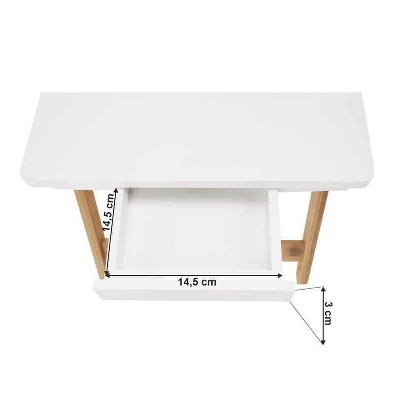 Laptop, Telefoane si Tablete - Laptopuri si accesorii - Accesorii Laptop - Standuri/Coolere notebook - Masa pliabila pentru laptop, bambus alb / natural, MELTEN - Infinity.ro