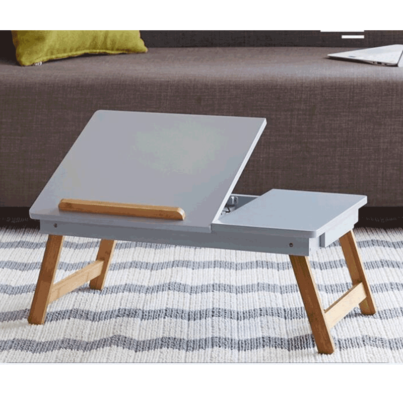 Laptop, Telefoane si Tablete - Laptopuri si accesorii - Accesorii Laptop - Standuri/Coolere notebook - Masa pliabila pentru laptop, bambus alb / natural, MELTEN - Infinity.ro