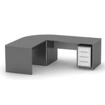 Casa si Gradina - Mobilier - Mese si birouri - Birouri - Masa de birou, grafit/alb, RIOMA NEW Typ 17 - Infinity.ro