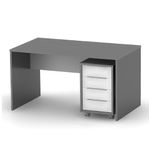 Casa si Gradina - Mobilier - Mese si birouri - Birouri - Masa de birou, grafit/alb, RIOMA NEW TYP 16 - Infinity.ro