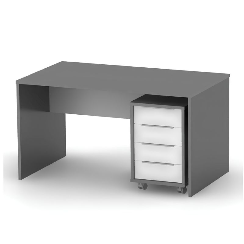 Casa si Gradina - Mobilier - Mese si birouri - Birouri - Masa de birou, grafit/alb, RIOMA NEW TYP 16 - Infinity.ro