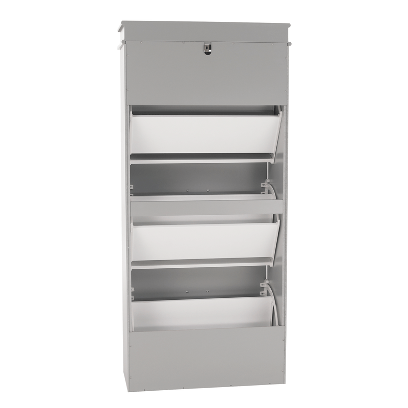 Casa si Gradina - Mobilier - Dulapuri si sifoniere - Dulapuri pantofi - Pantofar, 3 compartimente, gri, SEBER TYP 2 - Infinity.ro