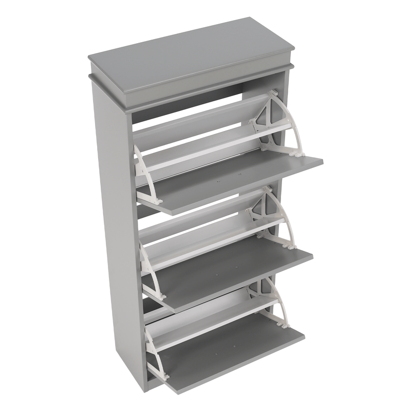 Casa si Gradina - Mobilier - Dulapuri si sifoniere - Dulapuri pantofi - Pantofar, 3 compartimente, gri, SEBER TYP 2 - Infinity.ro
