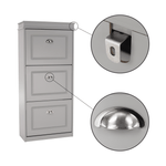 Casa si Gradina - Mobilier - Dulapuri si sifoniere - Dulapuri pantofi - Pantofar, 3 compartimente, gri, SEBER TYP 2 - Infinity.ro