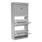 Casa si Gradina - Mobilier - Dulapuri si sifoniere - Dulapuri pantofi - Pantofar, 3 compartimente, gri, SEBER TYP 2 - Infinity.ro