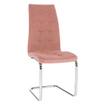 Casa si Gradina - Mobilier - Scaune si fotolii - Scaune - Scaun de masa, tesatura de catifea roz / crom, SALOMA NEW - Infinity.ro