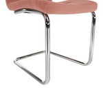 Casa si Gradina - Mobilier - Scaune si fotolii - Scaune - Scaun de masa, tesatura de catifea roz / crom, SALOMA NEW - Infinity.ro