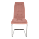 Casa si Gradina - Mobilier - Scaune si fotolii - Scaune - Scaun de masa, tesatura de catifea roz / crom, SALOMA NEW - Infinity.ro