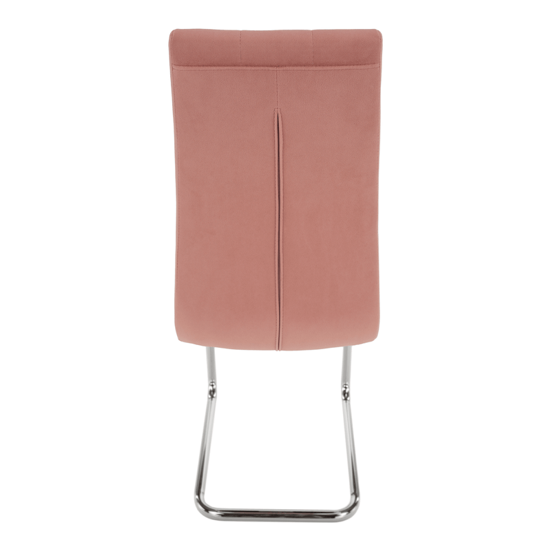 Casa si Gradina - Mobilier - Scaune si fotolii - Scaune - Scaun de masa, tesatura de catifea roz / crom, SALOMA NEW - Infinity.ro