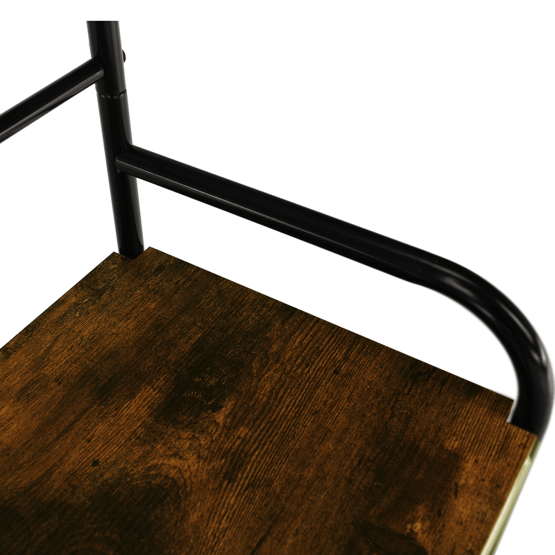 Casa si Gradina - Mobilier - Biblioteci si rafturi - Rafturi - Raft pentru pantofi, lemn rustic si metal negru / MDF, KELAM - Infinity.ro