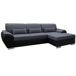Casa si Gradina - Mobilier - Canapele si coltare - Coltare - Coltar extensibil, negru/gri inchis, model dreapta, EMILY - Infinity.ro