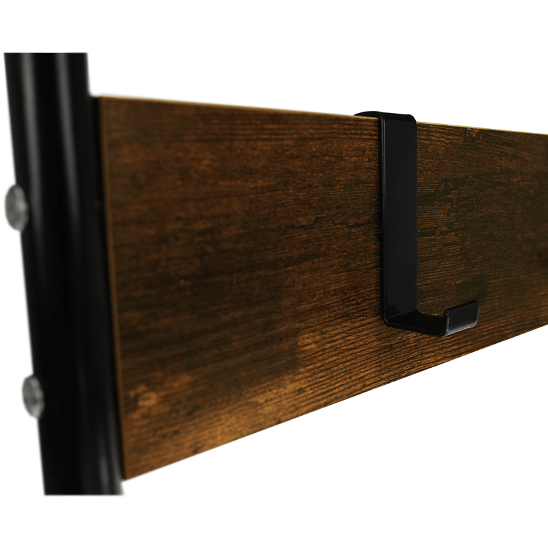 Casa si Gradina - Mobilier - Biblioteci si rafturi - Rafturi - Raft pentru pantofi, lemn rustic si metal negru / MDF, KELAM - Infinity.ro