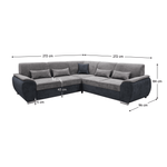 Casa si Gradina - Mobilier - Canapele si coltare - Coltare - Coltar, gri inchis/gri, model stanga, EMILY - Infinity.ro