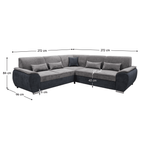 Casa si Gradina - Mobilier - Canapele si coltare - Coltare - Coltar, gri inchis/gri, model dreapta, EMILY - Infinity.ro