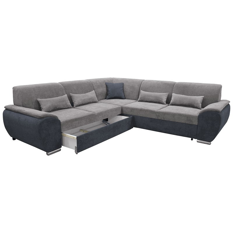 Casa si Gradina - Mobilier - Canapele si coltare - Coltare - Coltar, gri inchis/gri, model stanga, EMILY - Infinity.ro