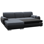 Casa si Gradina - Mobilier - Canapele si coltare - Coltare - Coltar extensibil, negru/gri inchis, model stanga, EMILY - Infinity.ro