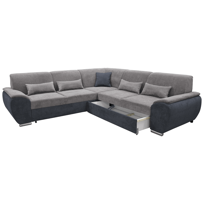 Casa si Gradina - Mobilier - Canapele si coltare - Coltare - Coltar, gri inchis/gri, model dreapta, EMILY - Infinity.ro