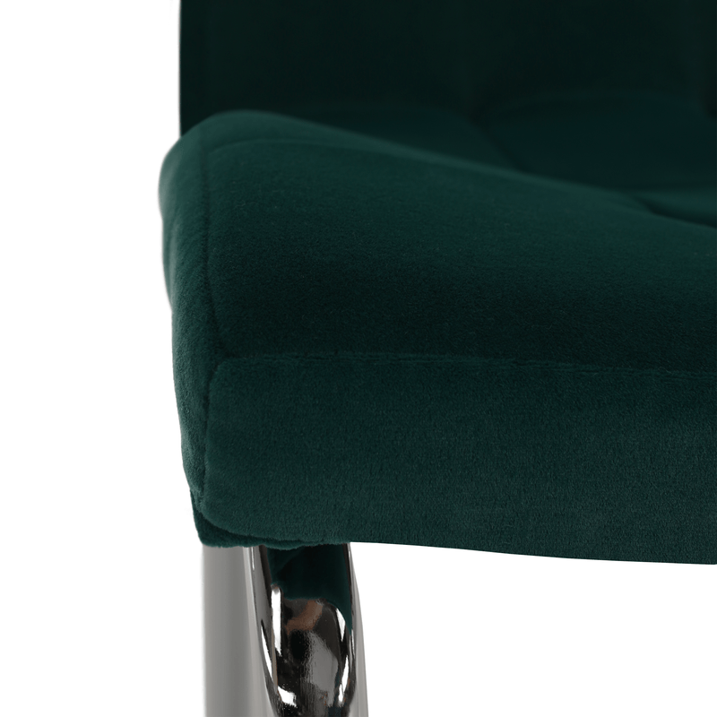Casa si Gradina - Mobilier - Scaune si fotolii - Scaune - Scaun de masa, tesatura de catifea smarald / crom, GERDA NEW - Infinity.ro