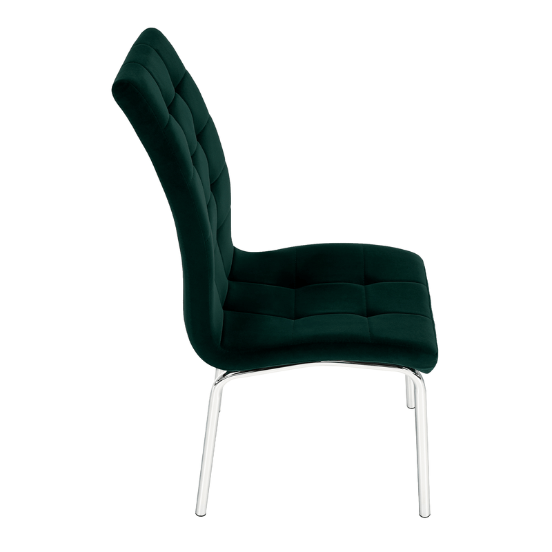 Casa si Gradina - Mobilier - Scaune si fotolii - Scaune - Scaun de masa, tesatura de catifea smarald / crom, GERDA NEW - Infinity.ro
