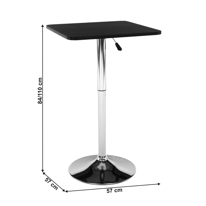 Casa si Gradina - Mobilier - Mese si birouri - Mese living - Masa pentru bar cu inaltimea reglabila, negru, 57x84-110 cm, FLORIAN - Infinity.ro