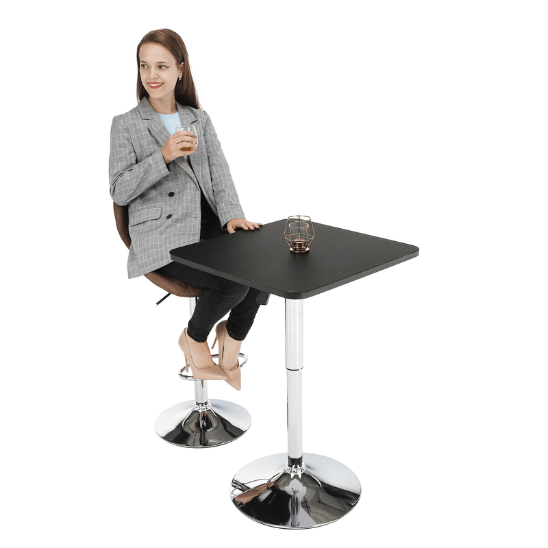 Casa si Gradina - Mobilier - Mese si birouri - Mese living - Masa pentru bar cu inaltimea reglabila, negru, 57x84-110 cm, FLORIAN - Infinity.ro