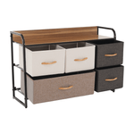 Casa si Gradina - Mobilier - Comode si corpuri - Comode - Comoda cu sertare din material textil, /bej/maro deschis/maro inchis, HAZEL TYP 4 - Infinity.ro