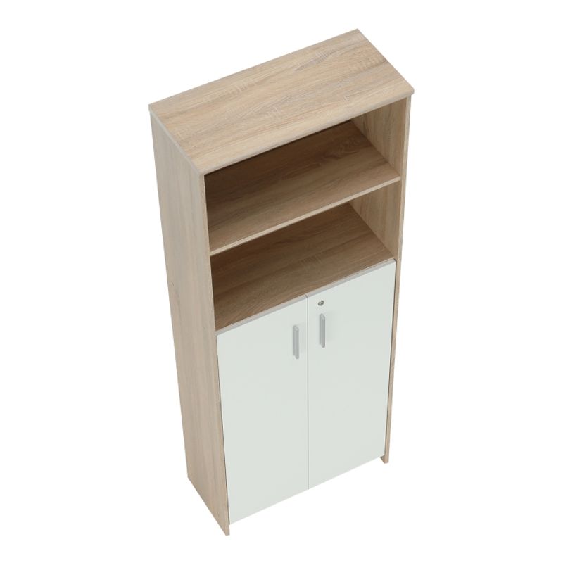 Casa si Gradina - Mobilier - Biblioteci si rafturi - Etajere - Etajera cu polite, stejar sonoma/alb, JOHAN 2 NEW 10 - Infinity.ro