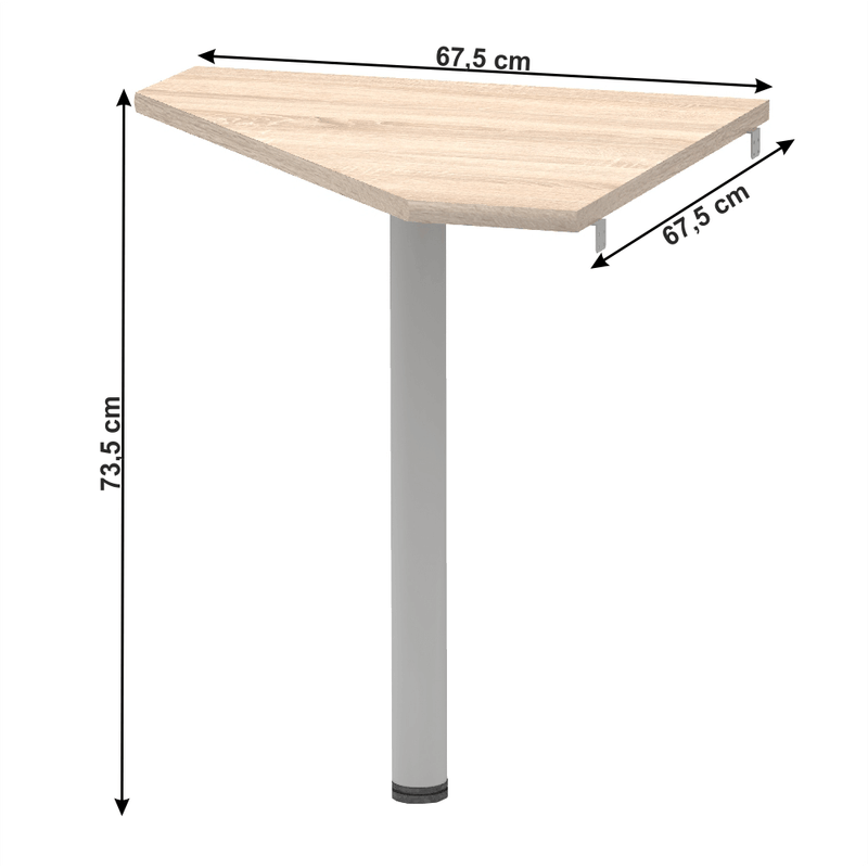 Casa si Gradina - Mobilier - Mese si birouri - Birouri - Masuta de colt, stejar sonoma/metal, JOHAN 2 NEW 07 - Infinity.ro