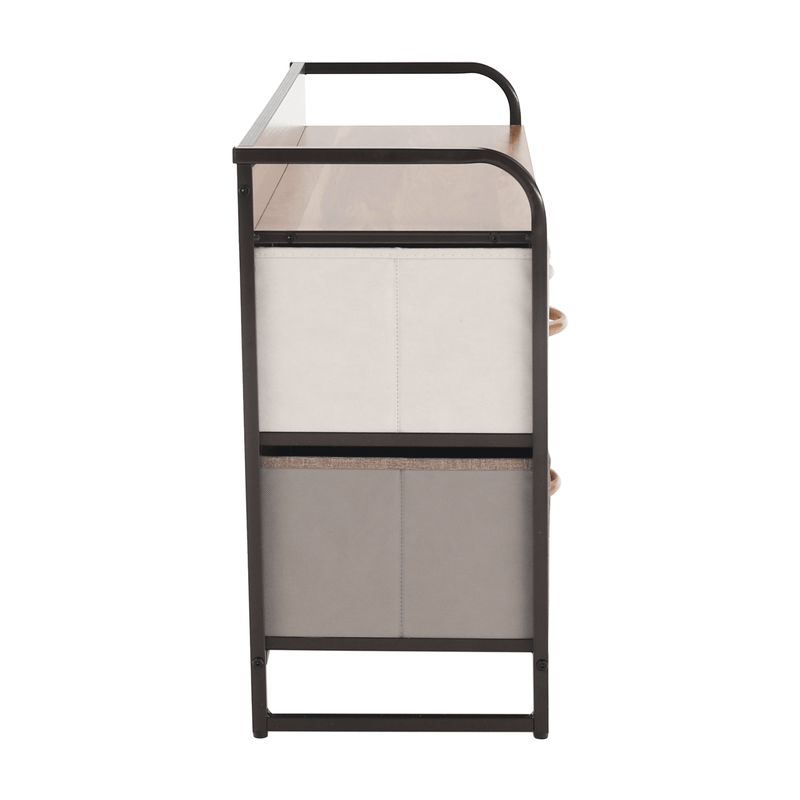 Casa si Gradina - Mobilier - Comode si corpuri - Comode - Comoda cu sertare din material textil, /bej/maro deschis/maro inchis, HAZEL TYP 4 - Infinity.ro