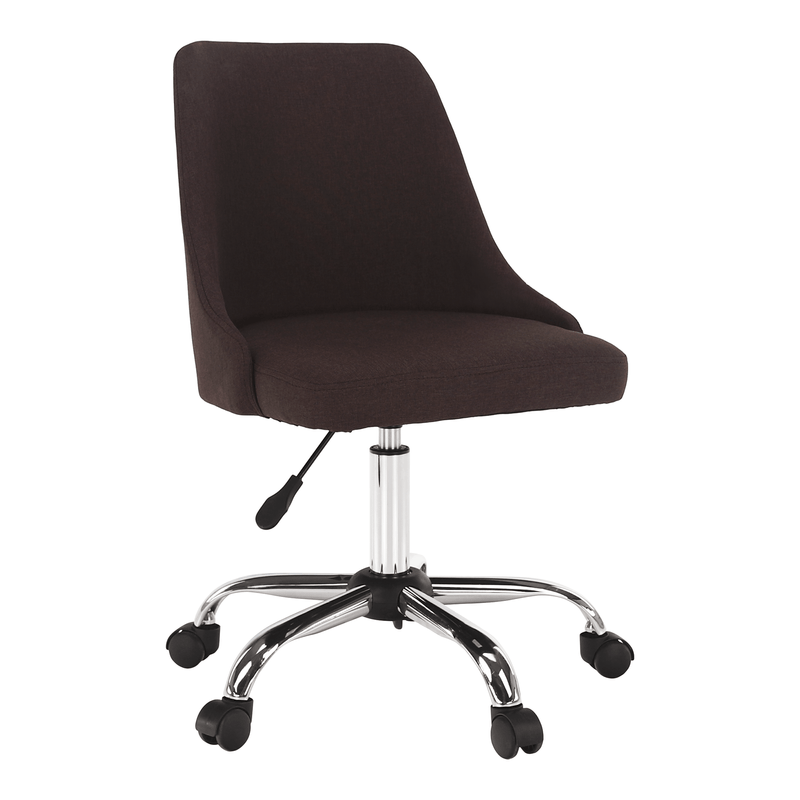 Casa si Gradina - Mobilier - Scaune si fotolii - Scaune - Scaun de birou, maro/crom, EDIZ - Infinity.ro