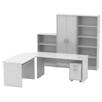 Casa si Gradina - Mobilier - Seturi de mobilier - Seturi dormitor - Set pentru birou, alb, JOHAN 2 NEW - Infinity.ro