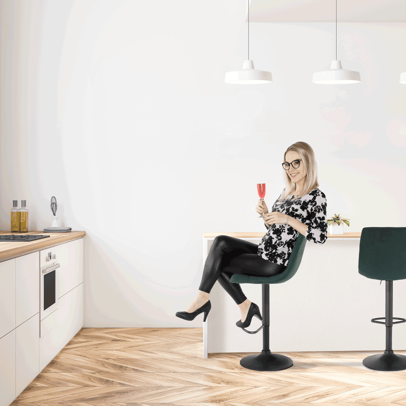 Casa si Gradina - Mobilier - Scaune si fotolii - Scaune - Scaun de bar, verde / negru, LAHELA - Infinity.ro