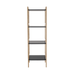 Casa si Gradina - Mobilier - Biblioteci si rafturi - Rafturi - Etajera cu 4 rafturi, natural / negru, NAOKO - Infinity.ro