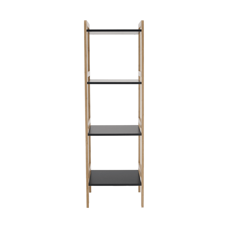 Casa si Gradina - Mobilier - Biblioteci si rafturi - Rafturi - Etajera cu 4 rafturi, natural / negru, NAOKO - Infinity.ro