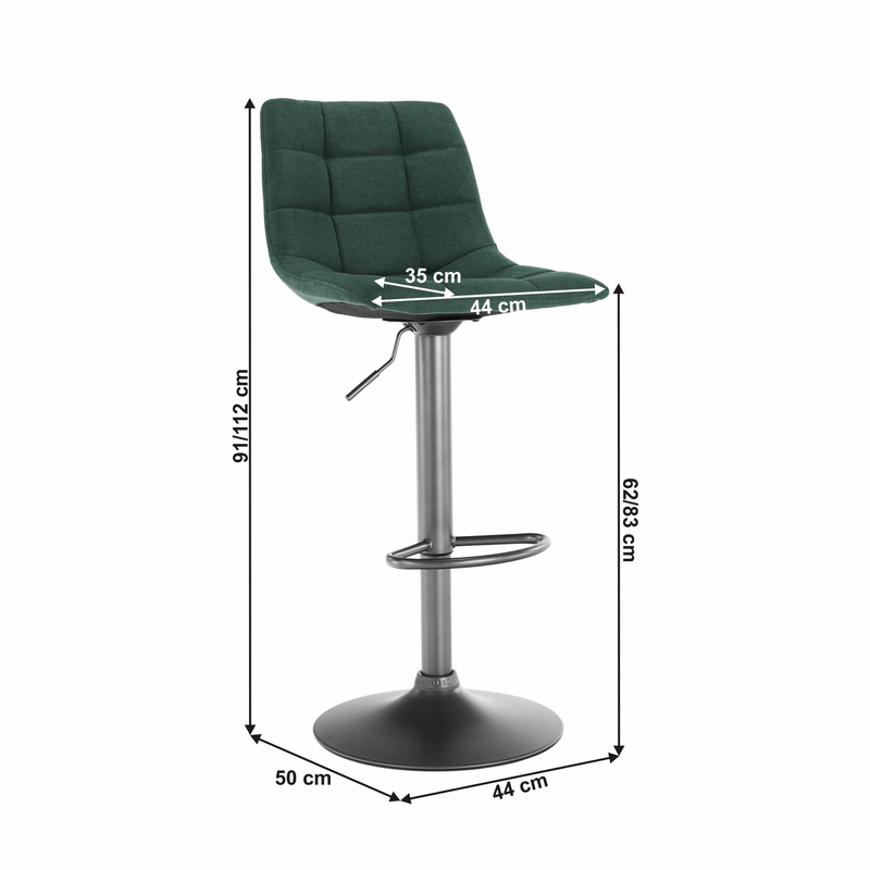 Casa si Gradina - Mobilier - Scaune si fotolii - Scaune - Scaun de bar, verde / negru, LAHELA - Infinity.ro