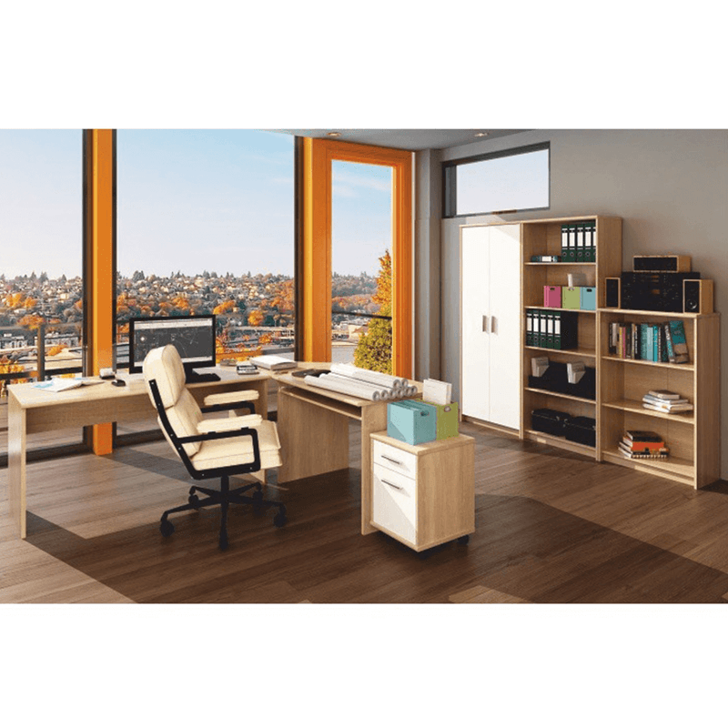Casa si Gradina - Mobilier - Mese si birouri - Birouri - Ansamblu de birou, stejar sonoma/alb, JOHAN 2 NEW - Infinity.ro