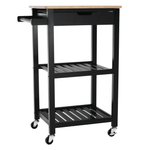 Casa si Gradina - Mobilier - Comode si corpuri - Corpuri bucatarie - Carucior de servire, natural/negru, ARETE - Infinity.ro