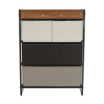 Casa si Gradina - Mobilier - Comode si corpuri - Comode - Comoda cu sertare din material textil, bej/maro deschis/maro inchis, HAZEL TYP 2 - Infinity.ro