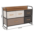 Casa si Gradina - Mobilier - Comode si corpuri - Comode - Comoda cu sertare din material textil, /bej/maro deschis/maro inchis, HAZEL TYP 4 - Infinity.ro