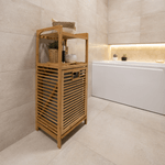 Casa si Gradina - Mobilier - Organizare si depozitare - Cutii depozitare - Cos de rufe, bambus natural/gri, KERI NEW - Infinity.ro