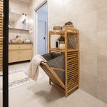 Casa si Gradina - Mobilier - Organizare si depozitare - Cutii depozitare - Cos de rufe, bambus natural/gri, KERI NEW - Infinity.ro