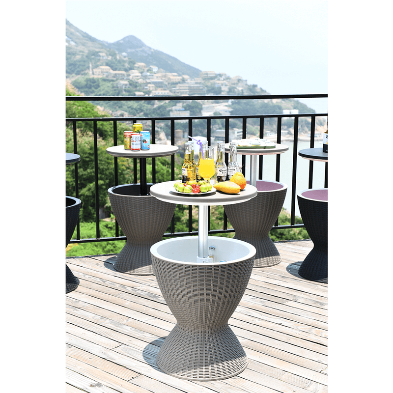 Casa si Gradina - Gradina si terasa - Mobilier exterior - Mese gradina - Masa de racire pentru gradina, gri, FABIR - Infinity.ro