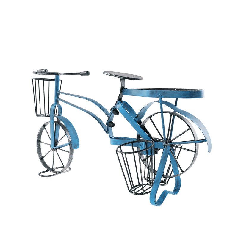 Casa si Gradina - Gradinarit si plante - Plante si ghivece - Ghivece si suporturi - Ghiveci RETRO in forma de bicicleta, negru / albastru, ALBO - Infinity.ro