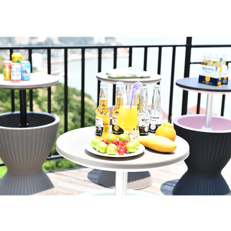 Casa si Gradina - Gradina si terasa - Mobilier exterior - Mese gradina - Masa de racire pentru gradina, gri, FABIR - Infinity.ro