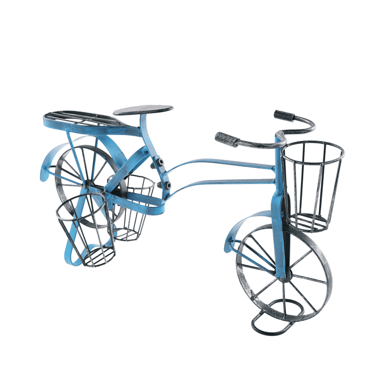 Casa si Gradina - Gradinarit si plante - Plante si ghivece - Ghivece si suporturi - Ghiveci RETRO in forma de bicicleta, negru / albastru, ALBO - Infinity.ro