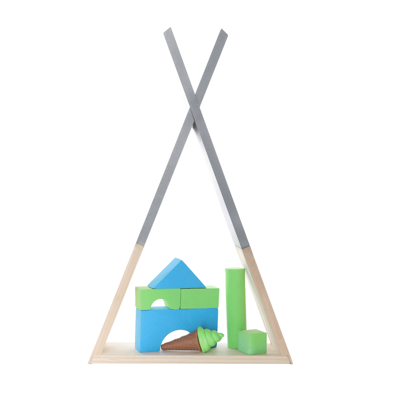 Casa si Gradina - Mobilier - Biblioteci si rafturi - Rafturi - Raft pentru copii, gri / natural, JOLI - Infinity.ro