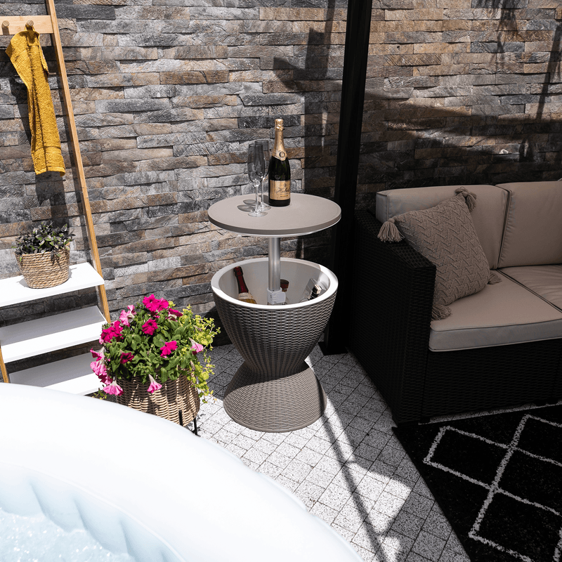 Casa si Gradina - Gradina si terasa - Mobilier exterior - Mese gradina - Masa de racire pentru gradina, gri, FABIR - Infinity.ro